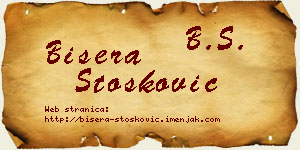Bisera Stošković vizit kartica